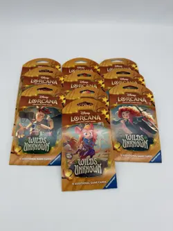 Disney Lorcana TCG Wilds Unknown Sleeved Packs LOT OF 10 - FREE SHIP - Image 1
