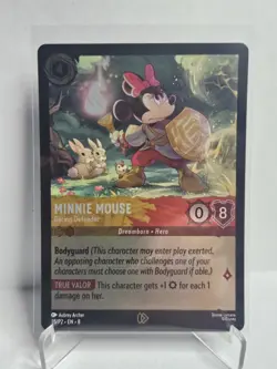Disney Lorcana TCG Minnie Mouse Daring Defender 35/P2 EN 8 Reign of Jafar Promo - Image 1