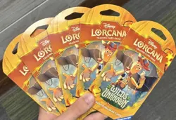 LOT OF 5 Disney Lorcana WILDS UNKNOWN Sleeved Booster Pack SEALED NEW - Image 1