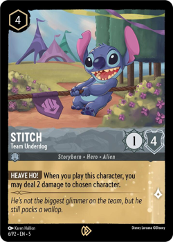 Stitch - Team Underdog (Foil) - Disney Lorcana Promo Cards - Image 1