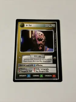 Star Trek CCG Personnel Non-Aligned Yint Black Boarder Card - Image 1
