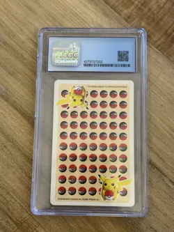 Pokemon Playing Cards Two Of Spades Pikachu Yellow 3D Deck Japanese CGC 6.5 - Image 2
