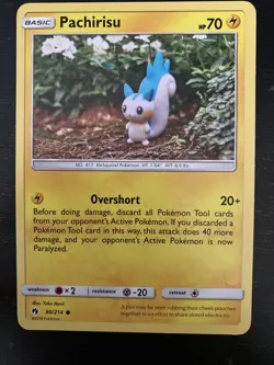 Pachirisu 80/214 - Common Pokemon Card - Lost Thunder Set (2018) - NM - Image 1