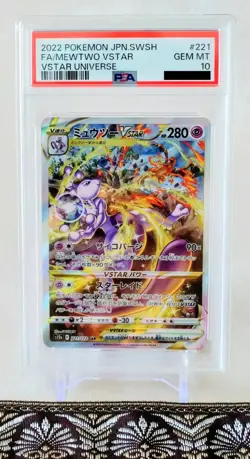 PSA 10 Mewtwo VSTAR 221/172 S12a VSTAR Universe Pokemon Card Japanese - Image 1