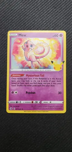 Mew 011/025 Celebrations Holo Rare Pokemon TCG English 2021 NM - Image 1