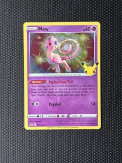 MEW 011/025 HOLO RARE CELEBRATIONS POKEMON HOLO NEAR MINT - Image 1