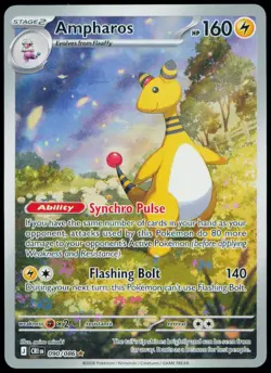 Ampharos 090/086 Holo Illustration Rare Chaos Rising Pokemon Holo Near Mint - Image 1