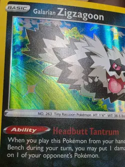 MP Galarian Zigzagoon 117/202 Holo Pokemon Play! Prize Pack Series 1 - Image 3