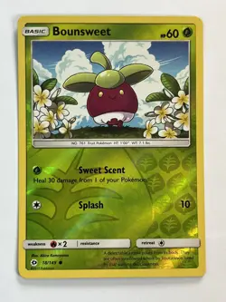 Pokemon TCG Bounsweet Sun & Moon Base Set 18/149 Reverse Holo Common - Image 1