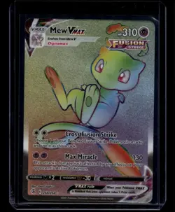 Pokemon TCG Mew Vmax 268/264 Fusion Strike Secret Rare NM - Image 1