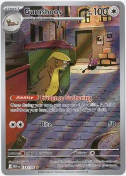 Gumshoos 153/132 IR Illustration Rare ME01 Mega Evolution Pokemon - NM - Image 1