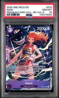 One Piece Nami Premium Card Coll. Best Selection OP09-070 PSA 10 - Image 1