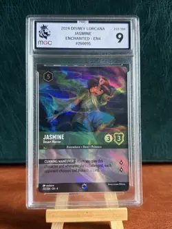 (NN) DISNEY LORCANA 2024 JASMINE ENCHANTED DESERT WARRIOR 212/204 EN 4 GRADED 9 - Image 1