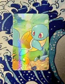 Pokemon Art Playing Card baokemeng Squirtle Rainbow Holo Pack Fresh ✨ - Image 1