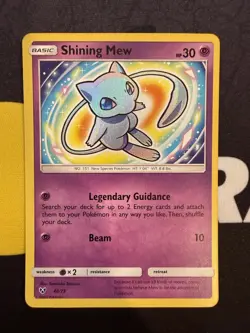 Pokemon TCG Card Sun & Moon Shining Legends Shining Mew 40/73 Near Mint - Image 1