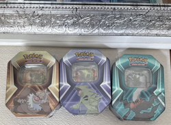 POKEMON TCG TRIPLE WHAMMY TIN - SEALED - 3 FOIL CARDS - YOU CHOOSE - FAST SHIP - Image 1