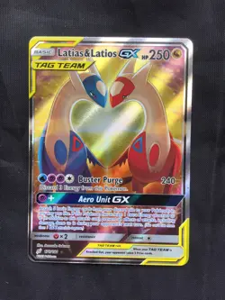 Pokemon Cards: Team Up Ultra Rare Full Art: Latias & Latios GX 170/181 - Image 1