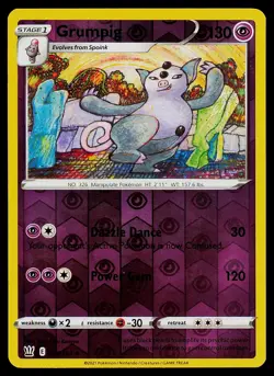 Pokemon Card Battle Styles Grumpig 056/163 Reverse Holo Uncommon - Image 1