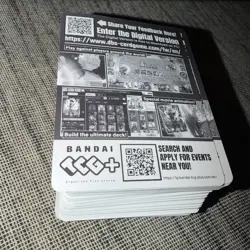 Dragon Ball Super Fusion World Cross Force FB10 Code Cards 211 card lot - Image 1