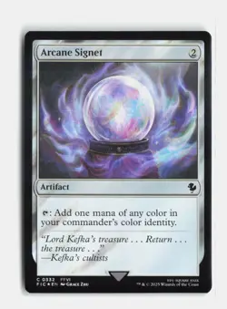 Arcane Signet (0332) (Surge Foil) 332 Foil Commander: FINAL FANTASY MTG NM - Image 1
