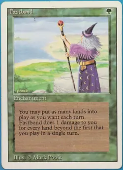 Fastbond Revised VHP/DAMAGED (Rare Reserved List MTG Magic Card) (ID# 518642) - Image 1