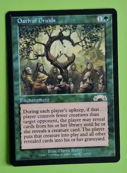 MTG OATH OF DRUIDS x1, Exodus. VeryGood. Pre Modern. - Image 1