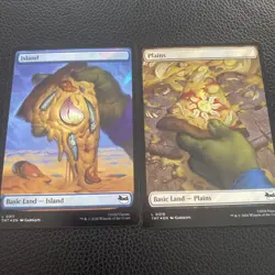 2x Pizza Lands | Island & Plains | Surge Foil | TMNT | MTG - Image 1
