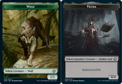 1x Wolf Token // Vecna Token - Foil MTG - Adventures in the Forgotten Realms - L - Image 1