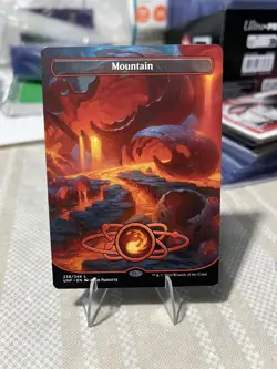 Mountain (238) (Borderless) Unfinity Regular NM Full Art Land MTG - Image 1