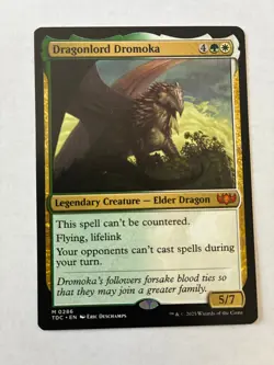 MTG Dragonlord Dromoka Commander: Tarkir: Dragonstorm Regular NM - Image 1