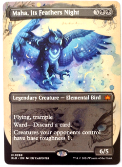 Maha, Its Feathers Night (Borderless) - Bloomburrow (BLB) - EN - M 0289 - Image 1