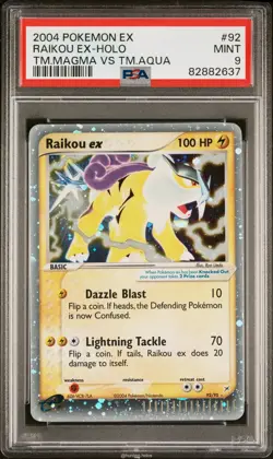 Raikou EX Holo 92/95 PSA 9 EX Team Magma Vs Team Aqua Pokemon CC04 - Image 1