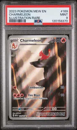 2023 POKEMON MEW EN-151 ILLUSTRATION RARE #169 CHARMELEON PSA 9 - Image 1