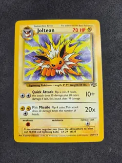 1999 Pokemon Jungle Jolteon 20/64 Rare WOTC Vintage TCG - LP Non-Holo - Image 2