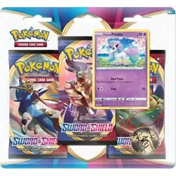 Pokemon Sword & Shield Base 3-pack Blister Galarian Ponyta SWSH01 Factory Sealed - Image 1
