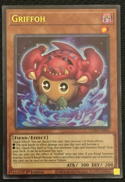 Yugioh! Griffoh Ultra Rare Near Mint 1st Edition Chaos Origins CORI-EN004 - Image 1