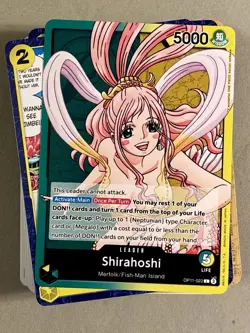 One Piece CCG Full Deck Shirahoshi Fishman Island Green Yellow - Image 1