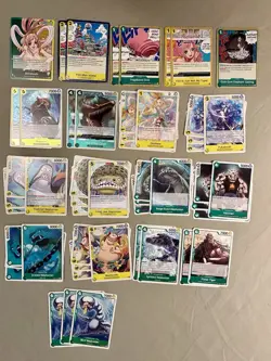 One Piece CCG Full Deck Shirahoshi Fishman Island Green Yellow - Image 5