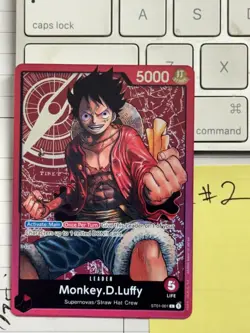One Piece English Monkey.D.Luffy ST01-001 Leader Foil Combine Shipping - Image 1