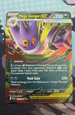 Pokemon TCG Mega Gengar EX 056/094 Me02: Phantasmal Flames Double Rare Holo - Image 1