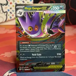 Mega Gengar EX 056/094 Me02: Phantasmal Flames Holo Pokemon Card NM - Image 1
