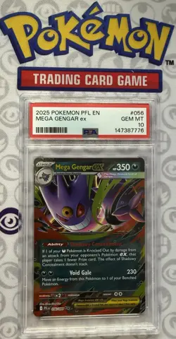 Mega Gengar ex 056/094 Me02: Phantasmal Flames Holo - PSA 10 - Gem Mint Pokemon - Image 3