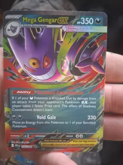 Mega Gengar EX 056/094 Me02: Phantasmal Flames Holo Pokemon Card Near Mint NM - Image 1