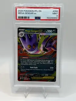 Pokemon Mega Gengar ex Rare Holo Me02 Phantasmal Flames 056/094 PSA 9 - Image 1