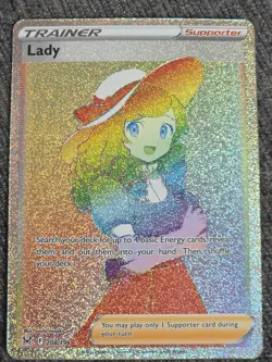 Lady 208/196 Pokemon Card Secret Rainbow Rare Lost Origin Near Mint - Image 1