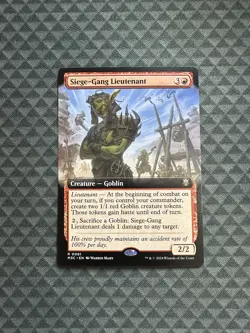 MTG Siege-Gang Lieutenant #0061 Ext. Art Rare Commander: Modern Horizons 3 (M3C) - Image 1