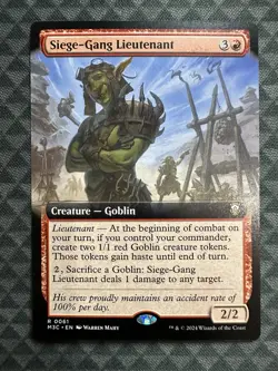 MTG Siege-Gang Lieutenant #0061 Ext. Art Rare Commander: Modern Horizons 3 (M3C) - Image 2