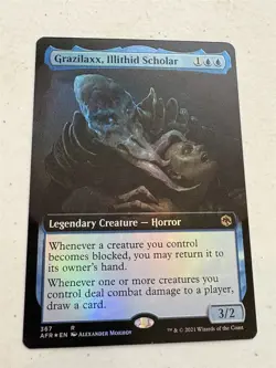 mtg borderless foil Grazilaxx, Illithid Scholar, Forgotten Realms, unplayed - Image 1