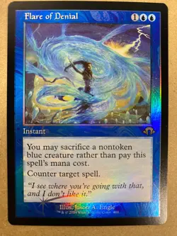MTG 1x FOIL RETRO Flare of Denial # 400 Modern Horizons 3 Magic Gathering x1 NM - Image 1