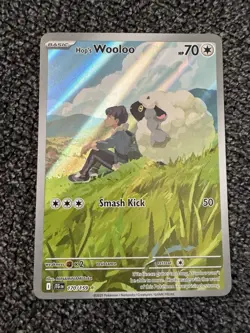 Pokemon TCG Hop's Wooloo 170/159 Sv09: Journey Together IR Holo Card - Image 1